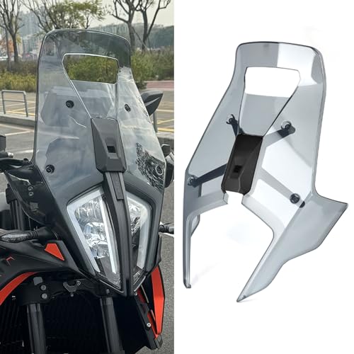 RUNNING PANTHER Windshield Deflectors for 390 790 890 ADV Adventure 2019-2022, Motorcycle Acrylic Front Wind Shield Air Deflector Windscreen Visor Accessories for 390 790 890 ADV 2020 (Smoke Gray)