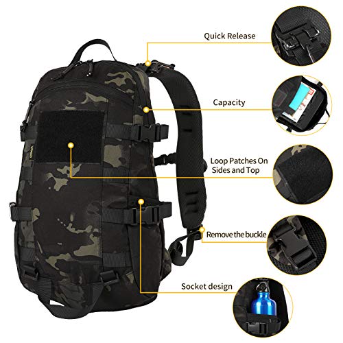 Votagoo Tactical  Backpack Men Military Assault Pack Outdoor 20L Molle Bag Hiking Rucksack #TOP3