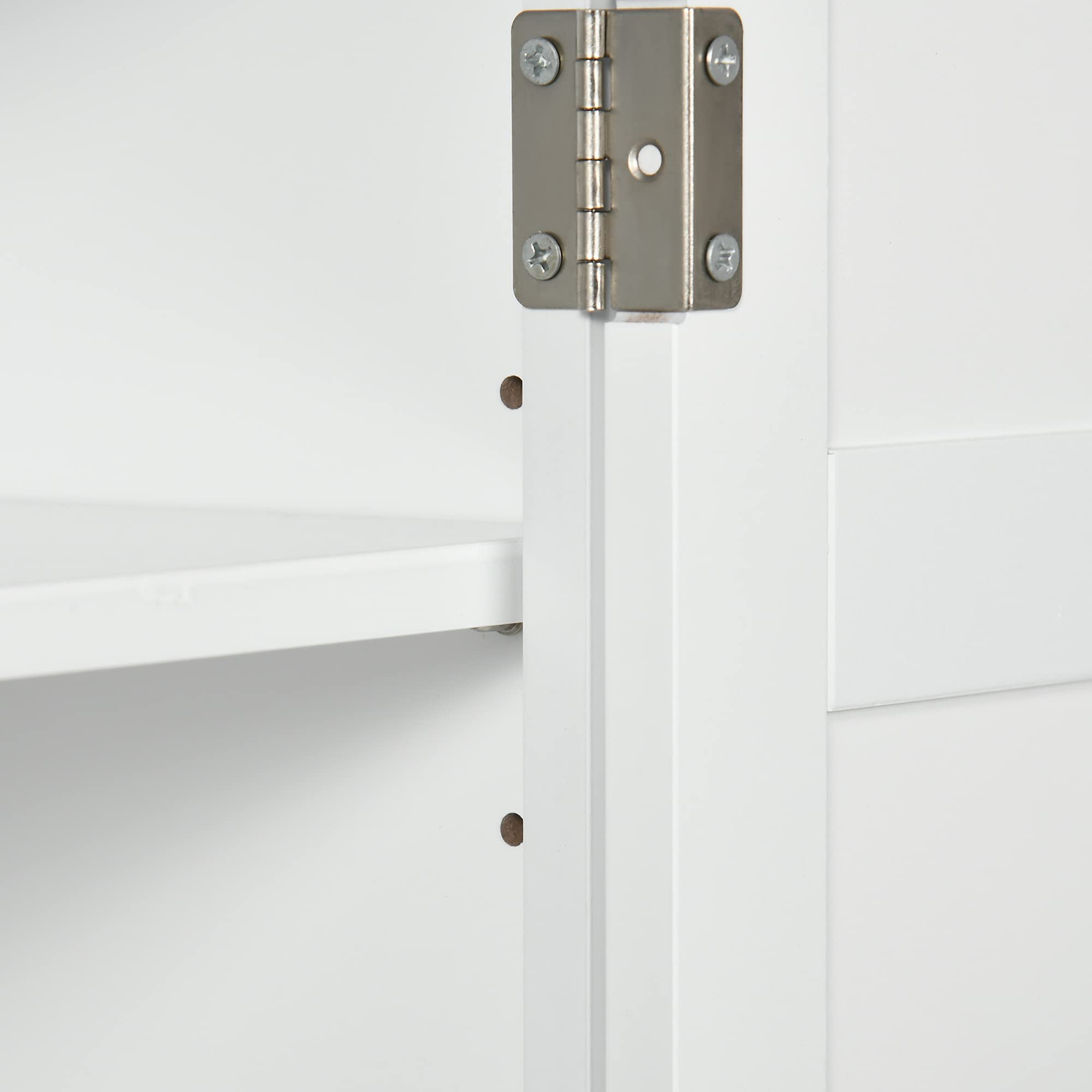 kleankin Armario para Baño de Pared Mueble de Baño Colgar con Estantes Ajustables y Puertas con Cierre Magnético Armario de Pared para Cocina Comedor 58x24x60 cm Blanco