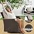 MELLCOM Patio Furniture Set, 3 Pieces Wicker Swivel Glider Chairs with Side Table and Thick Cushions, All Weather Rattan Bistro Set for for Porch, Garden, Backyard and Patio