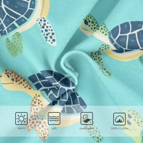 Wusikd Turtle Sea Cute Boys' Underwear Cotton Turquoise Boys Briefs Soft Toddler Underwear 2T3