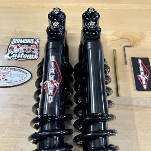 DIAMOND 400-420mm Adjustable Shocks with Reservoirs for Honda TRX 450R, 400EX, 250R and Yamaha YFZ 450, 700R, 660R (15.75-16.25 inch)