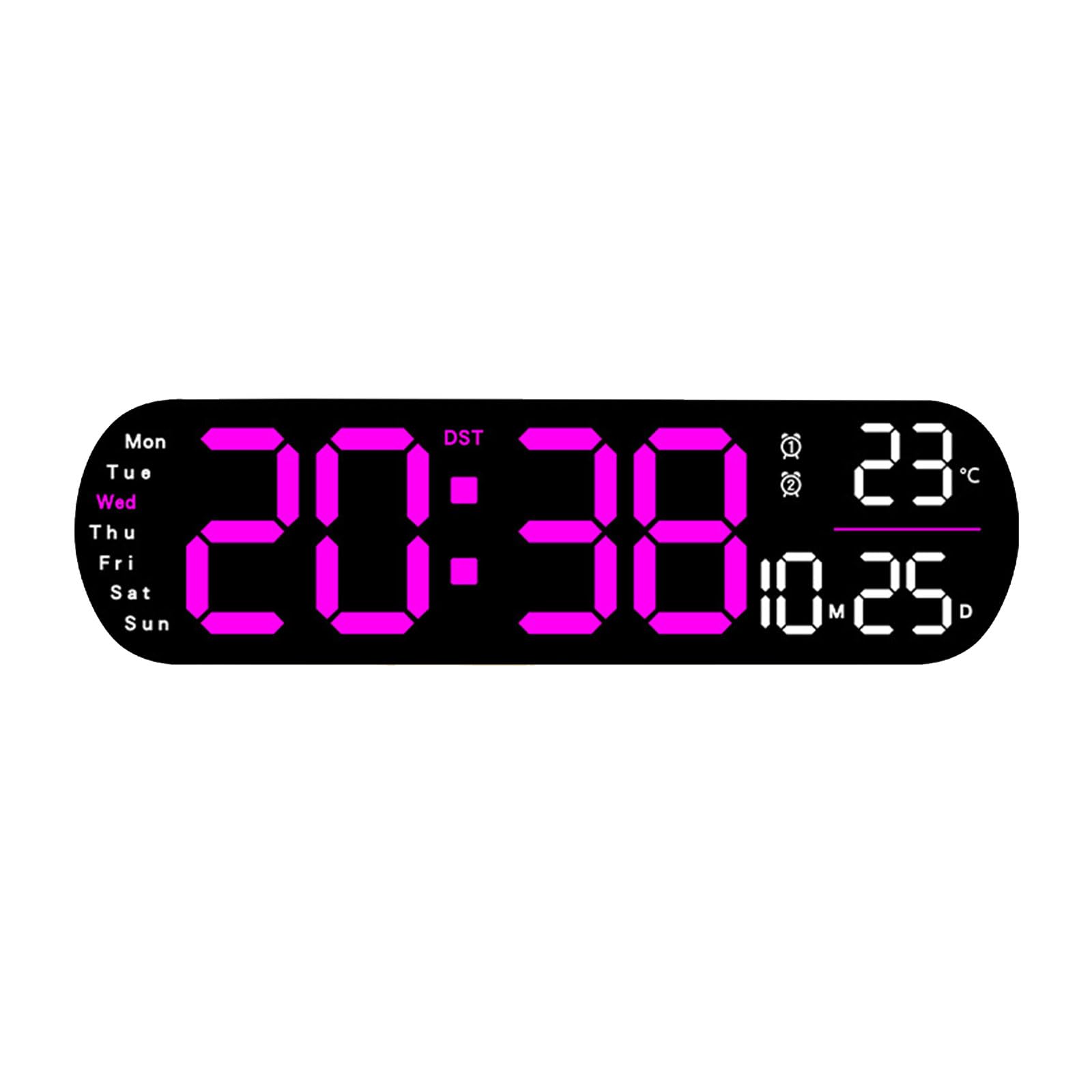 Elnwnnkc LED Digital Alarm Clock with Date, Temperature, and Brightness Essential for Home and Bedroom Alarm Clock