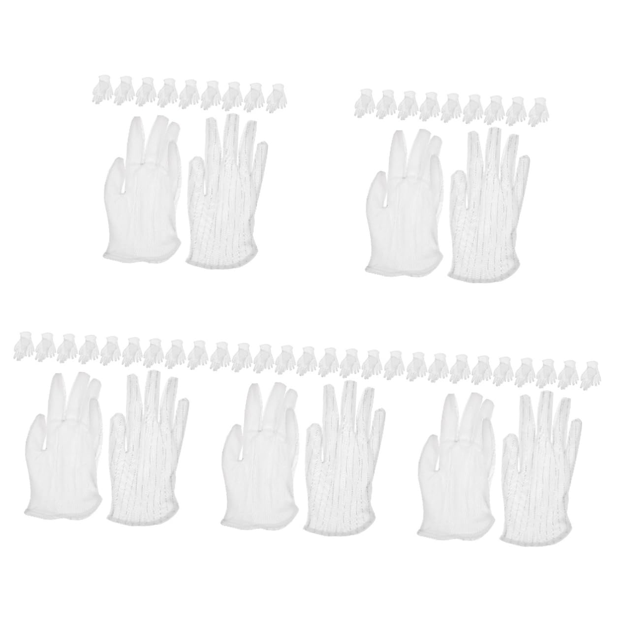 DOITOOL 50 Pares De Guantes De Tela Ultrafinos Sin Pelusa Guantes De Protección De Manos De Etiqueta Para Actuaciones Transpirables De Joyería Industriales