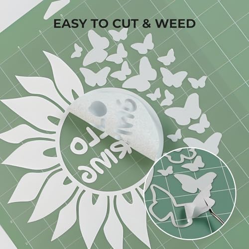 Image of HTVRONT White Glitter HTV Vinyl Roll - 10 inch x 8ft Glitter Heat Transfer Vinyl for T Shirts, Glitter Iron on Vinyl Compatible with Cricut Cutting Machine - Easy to Use for Iron on Design (Silver White)