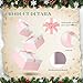 Cholemy 5 Pcs Luxury Nesting Gift Boxes with Lid and Velvet Ribbon Assorted Size Decorative Box Wrap for Present Wedding Graduation Birthday Anniversary Party Favor(Pink)