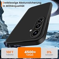 HuwaiH Handyhülle für Samsung Galaxy A17 Hülle, Anti-Schock, Upgraded Kameraschutz, Antikratzer, Anti-Rutsch Schutzhülle, Unterstützt kabelloses Laden, Anti-Fingerabdruck Case für A17(schwarz) – Ansicht 3