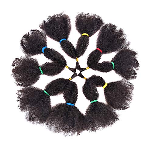 5 Bundles #2 Dark Brown Afro Kinky Curly Bulk Hair Synthetic Kanekalon Braiding Hair Extensions Afro Twist Braiding Hair (5 Bundles, 2 Dark Brown)