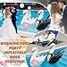 Hungdao 2 Pcs 4 ft Wedding Swan Floatie Inflatable Pool Floats Large Bride Groom Rubber Swan for Wedding Bridal Bachelorette Party Decoration Engagement Gifts (Not Include Wreath and Air Pump)