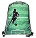 HECKBO Sacca per Bambini, Ragazzi e Ragazze – Tema Calcio, Football, Soccer – Lavabile in Lavatrice – 40x32cm – Ideale per Asilo, Scuola, Sport – Zaino, Borsa, Sacca da Ginnastica o per Scarpe, Borso