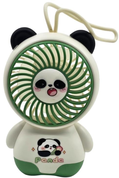 MPS MY PARTY SUPPLIERS® 1pc Random design Portable Panda Mini Fan, 3-Speed USB Rechargeable, Handheld Desktop Fan, Cute Panda Travel friendly Mini Pocket Fan for Home, Office use with Keychain-image-32