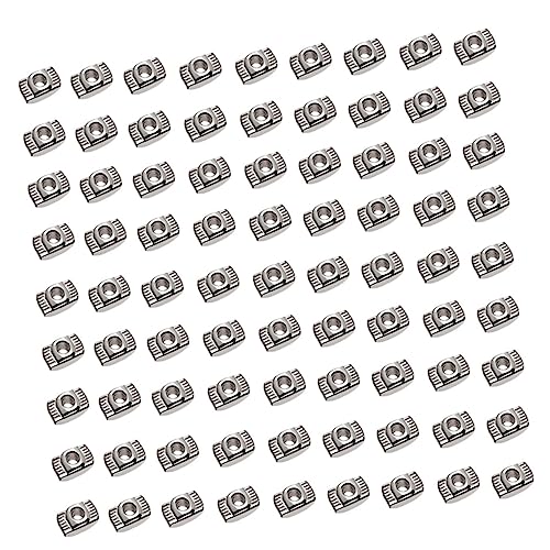 CIYODO 120pcs T-nut Kit EU Standard Aluminum Knurled Threaded Locking Nut Hexagon High Abrasion Resistance