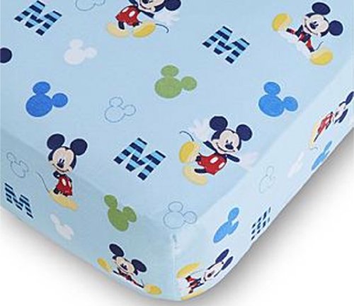 Image of Disney Baby Mickey Mouse Fitted Crib Sheet