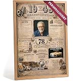 Papierschmiede Back In Year 1948 Poster personalisiert mit Foto und Namen, Geschenk zum 78. Geburtstag Mann Frau, Jahrgang 1948 Geburtstagsgeschenk Deko Vintage
