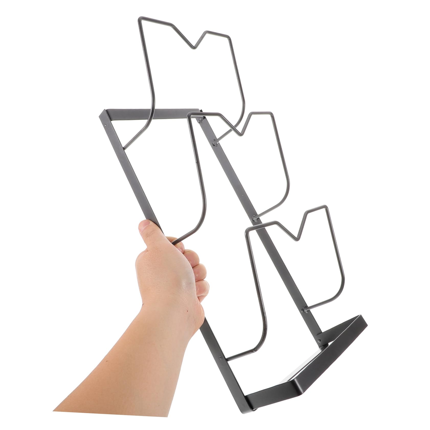 Estante para Tapas de Ollas Negro de Abs y Acero Inoxidable 1 Pieza | Ventosa, Instalación sin Taladro, Resistente al Desgaste, Fácil de Limpiar, para Varios Tamaños de Tapa