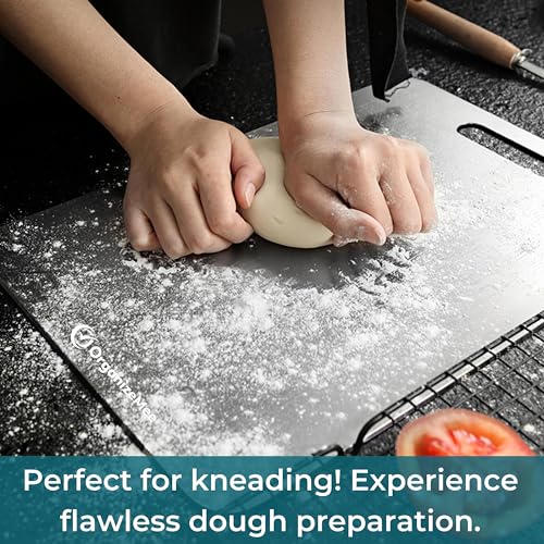 OrganizeMee Stainless Steel Cutting Chopping Board Fruit, Vegetable Kitchen Chopping, Stand Wall Mounted Hanger, (Large/36X25 Cm) - Image 5