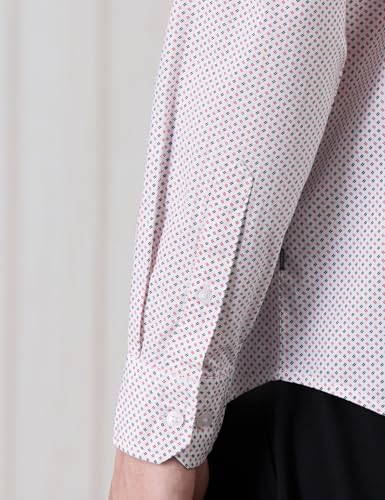Image of Amazon Brand - Symbol Men Cotton Casual Printed Shirt| Mandarin Collar | Regular Fit | Printed | Full Sleeve | Available in Plus Sizes