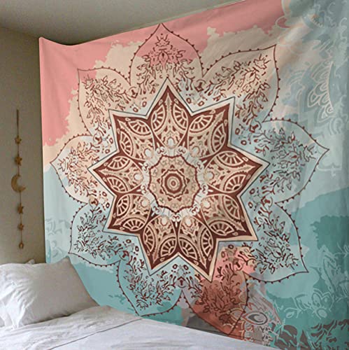 Tenture murale hippie lune et soleil pour décor de dortoir et studio