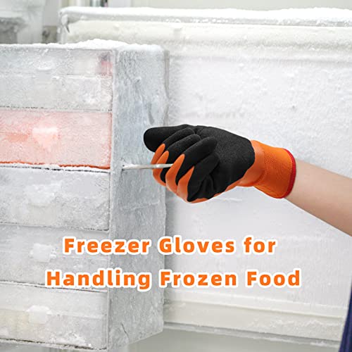 Schwer 2 Pairs 100% Waterproof Gloves For Men And Women, Winter Work Gloves Double Coated For Outdoor Cold Weather Keep Hands Warm At -58℉, Freezer, Shoveling Snow, Ice Fishing, Medium #TOP7
