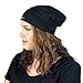 Satin Life Elastic Band Women's Soft Slouchy Satin Lined Hat Beanie Cap (Black)