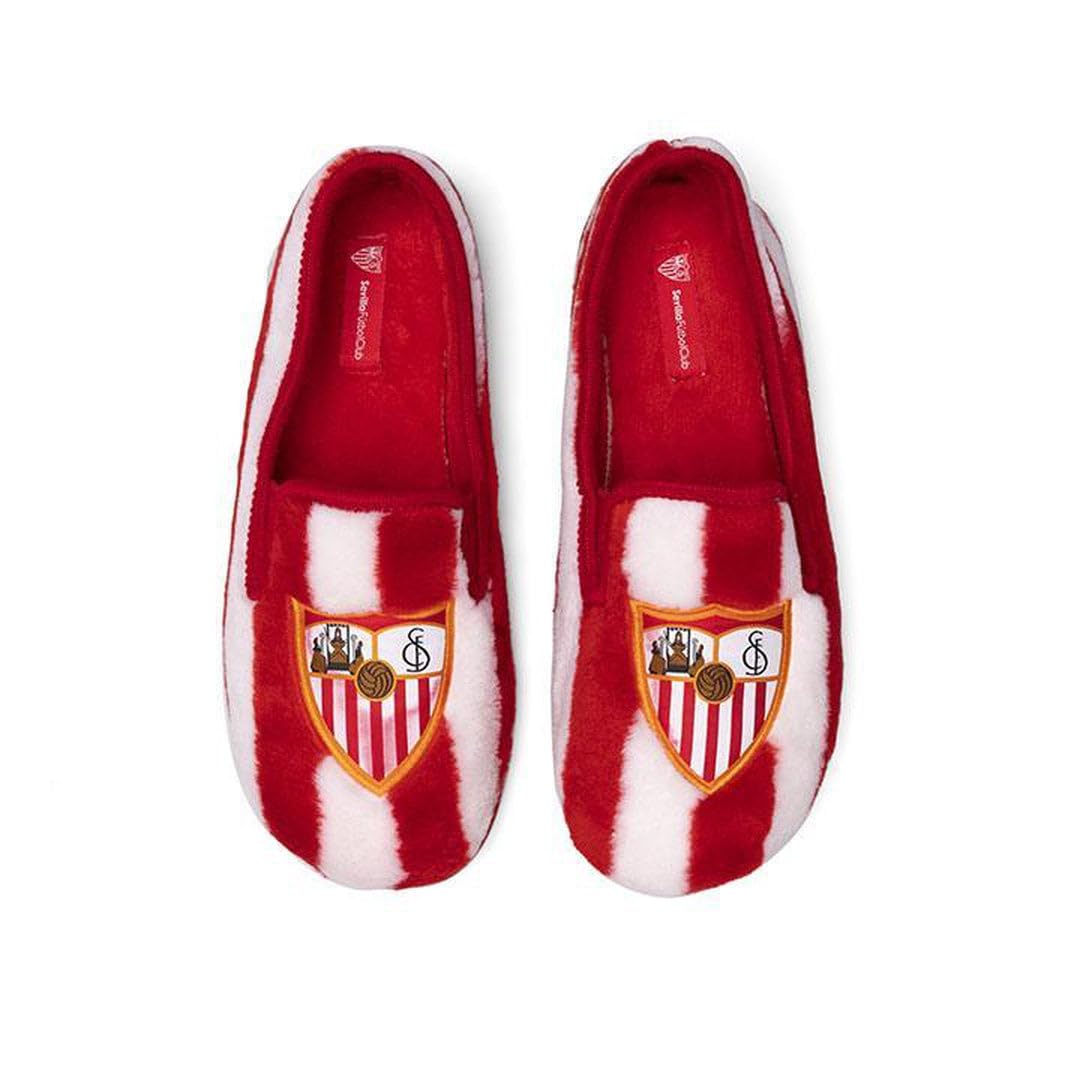 Pantofole Invernali Bambino Sevilla FC – Rosse Con Motto – Chiusura Strappo – Taglia 28 - 3