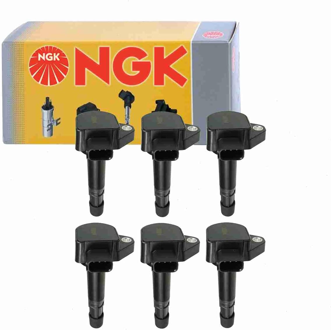 6 pc NGK Ignition Coils compatible with Acura MDX 3.5L 3.7L V6 2001-2009