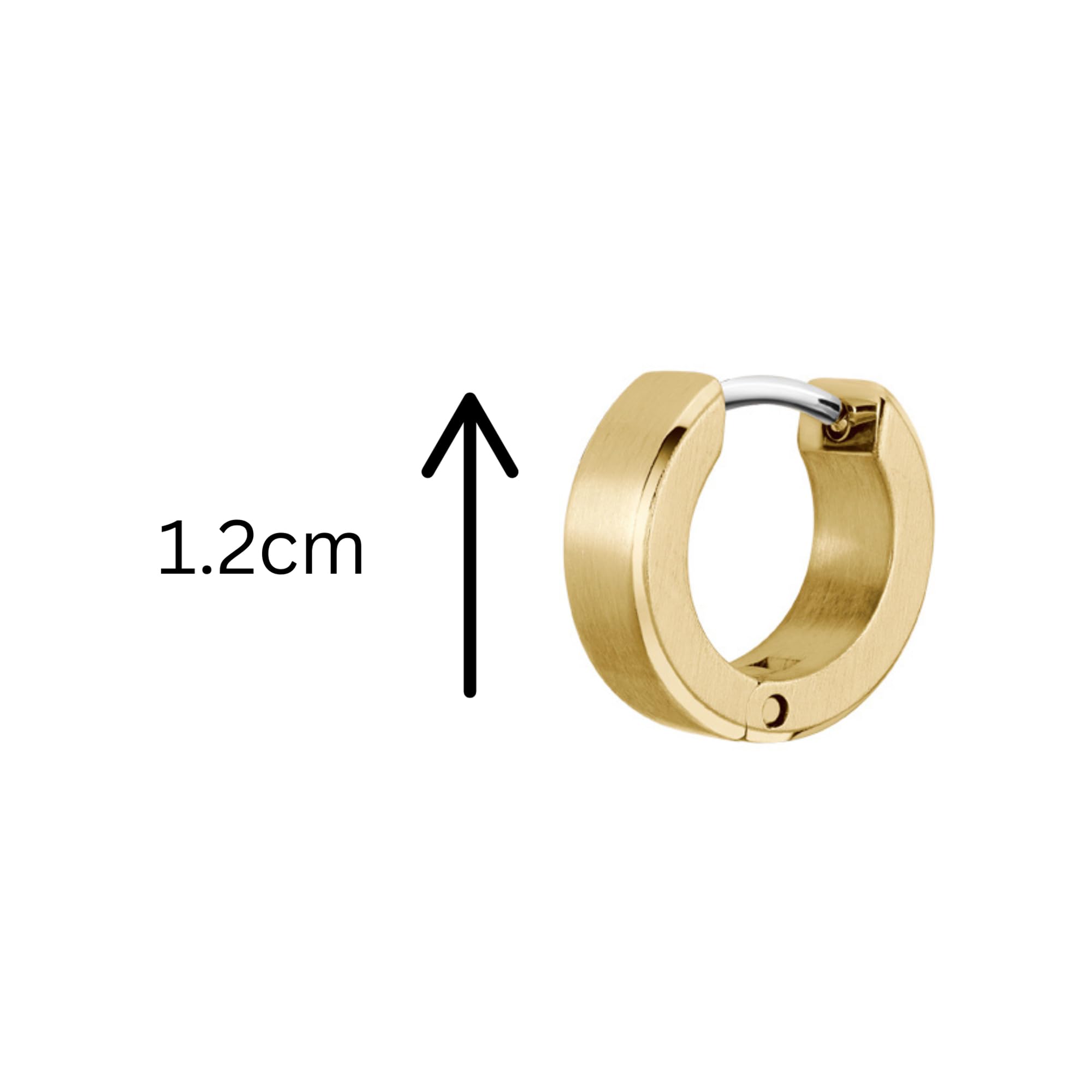BOSS Jewelry Pendientes de aro para Hombre Colección ODELL de Acero inoxidable - Disponible en versión oro o plata