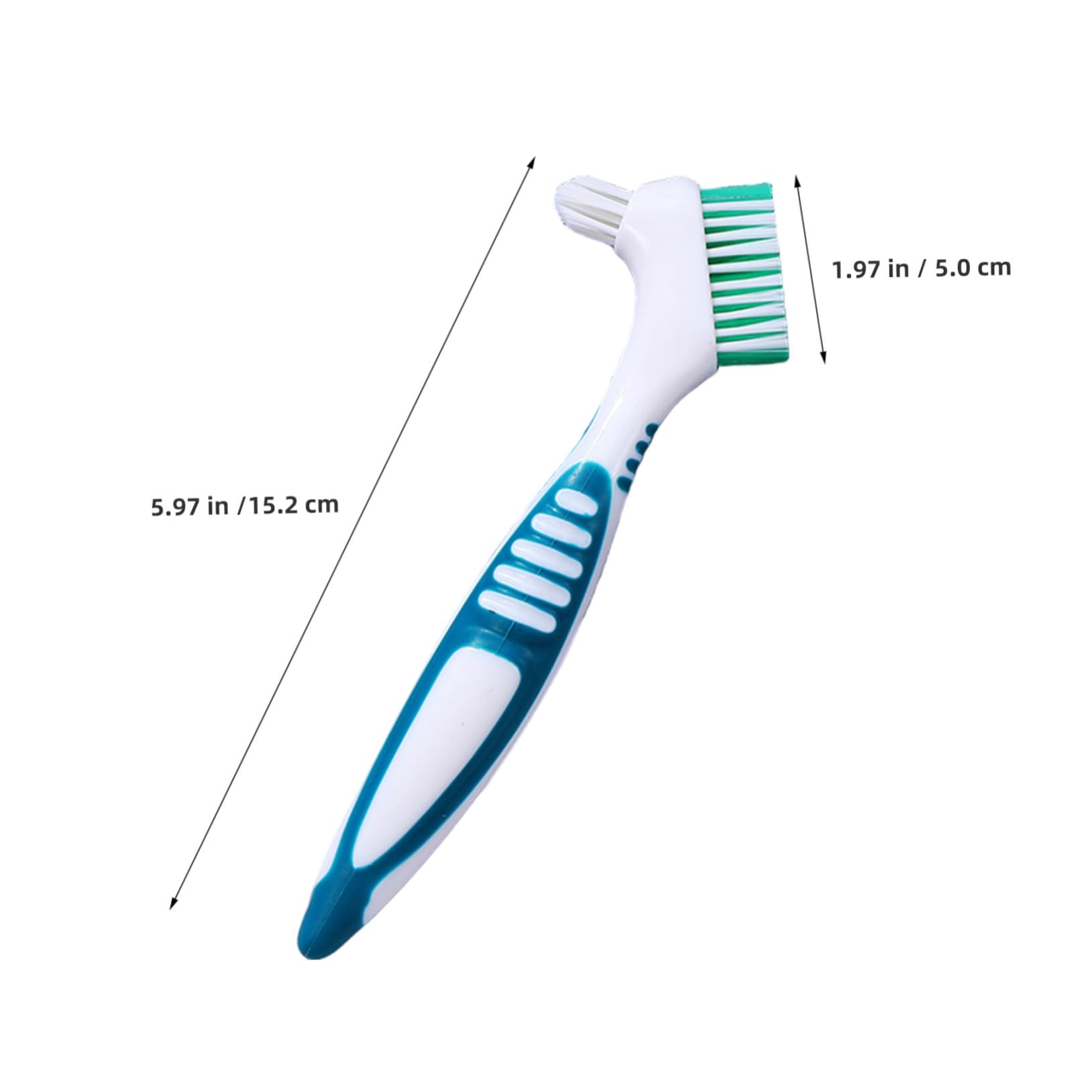 YARNOW 12pezzi Spazzolino per Dentiere Doppia Faccia da Strumenti per Pulizia Dentale Spazzola Portatile per Protesi Dentarie Design Antiscivolo per Anziani Morbido ma Potente