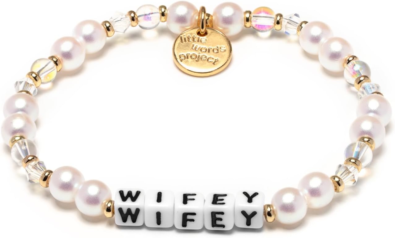 Little Words Project Bracelet, The Original Word Bracelet, Made with Colorful Beads and Plated Brass Hardware, Handcrafted Design & Positive Message