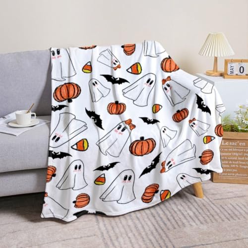 Couverture flanelle Halloween citrouille plaid doux canapé chaise - 6