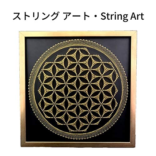 Amazon.co.jp: フラワー オブ ライフの糸かけアート作品