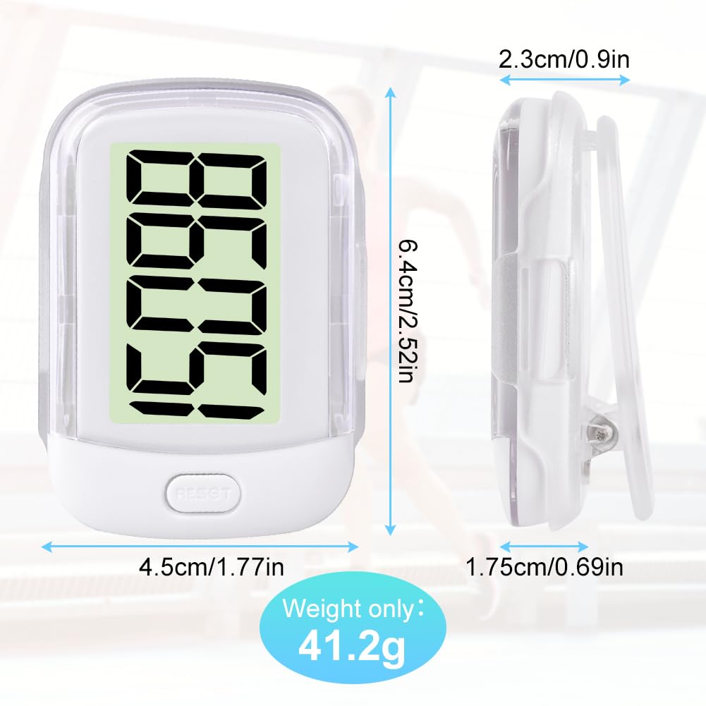 Flintronic Pedometro Contapassi da Passeggio, 3D Contapassi Elettronico Accuratamente, Pedometro Sportivo Portatile con Cordino a Clip per Bambini/Fitness Uomo/Donna/Anziani