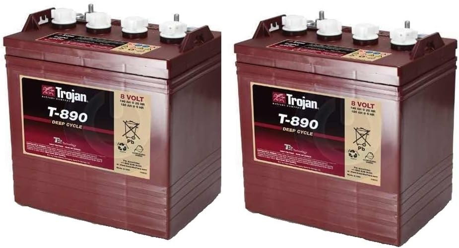 Trojan T-890 Deep Cycle 8V Battery X2