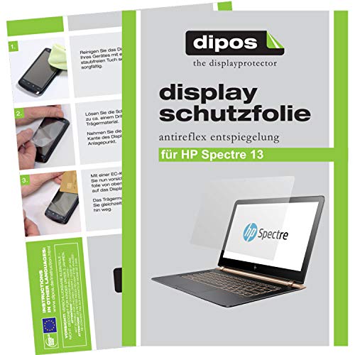 dipos I 2X Schutzfolie matt kompatibel mit HP Spectre 13 Folie Bildschirmschutzfolie