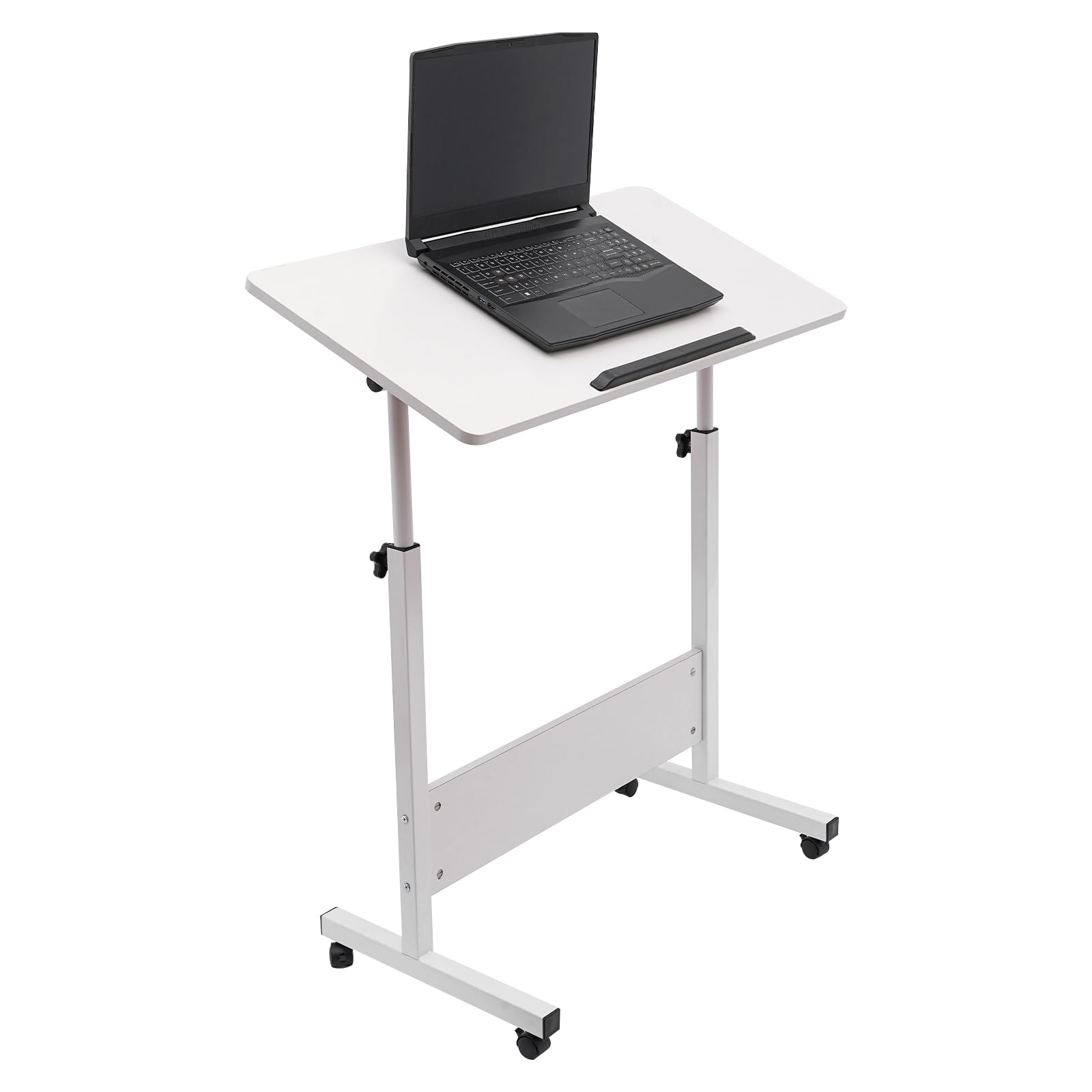 DYNAMI Adjustable Height Standing Desk Rolling Laptop Stand with 180 Adjustable Tilt Angle Desktop 360 Swivel Wheels with