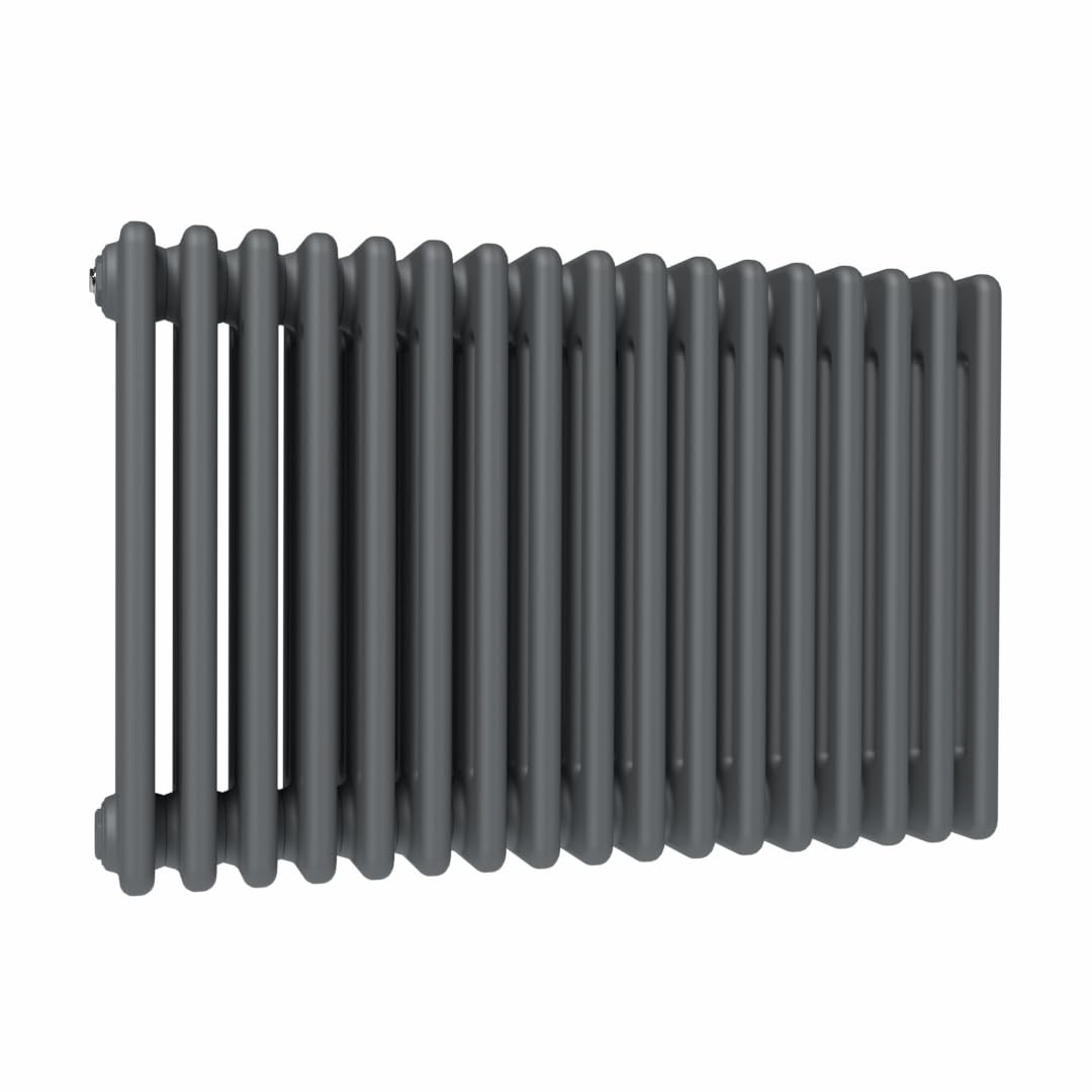 Lux Heat Anthracite Grey Horizontal 4 Column Traditional Radiator 500mm (H) x 785mm (W)
