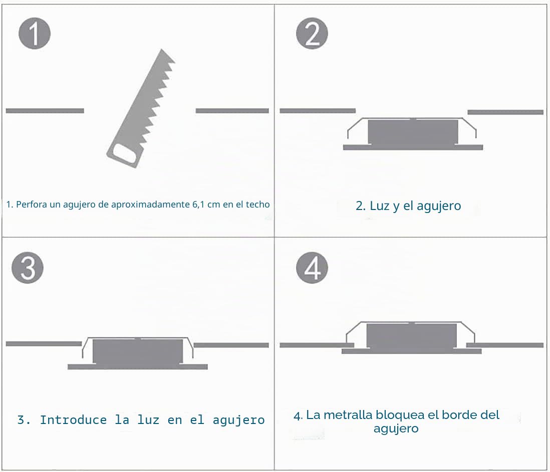 Luces LED de 12 V para autocaravana, remolque, barco, natural 4500K, 300 lúmenes, 3 W, baja tensión, mini lámpara empotrada regulable