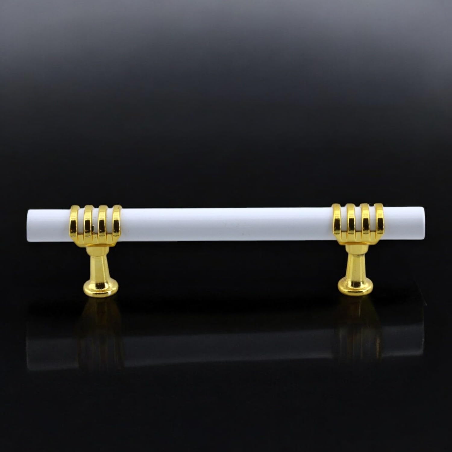 Eylül Mobilya Mutfak Dolabı Çekmece Dolap Kulpları Kapak Kulpu Kulbu Beyaz Altın 96 mm Metal Kulp