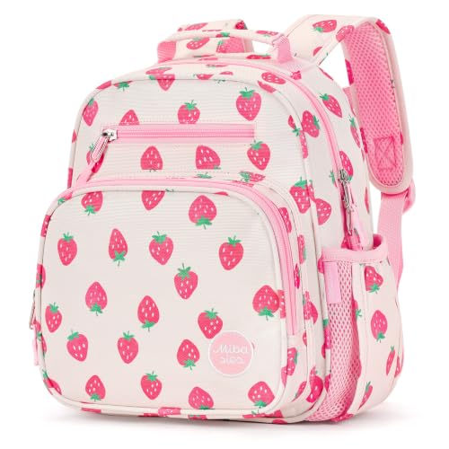mibasies Toddler Backpack for Girls 2-4, Cute Kid Bookbag Preschool Daycare