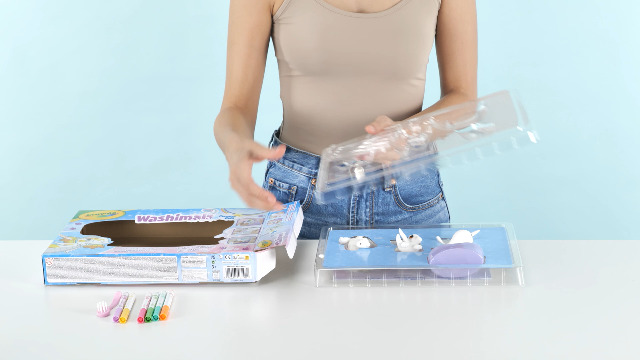 CRAYOLA Washimals Peculiar Pets - Kit Avec 4 Figurines à Colorier Et Feutres Lavables - Dès 3 Ans