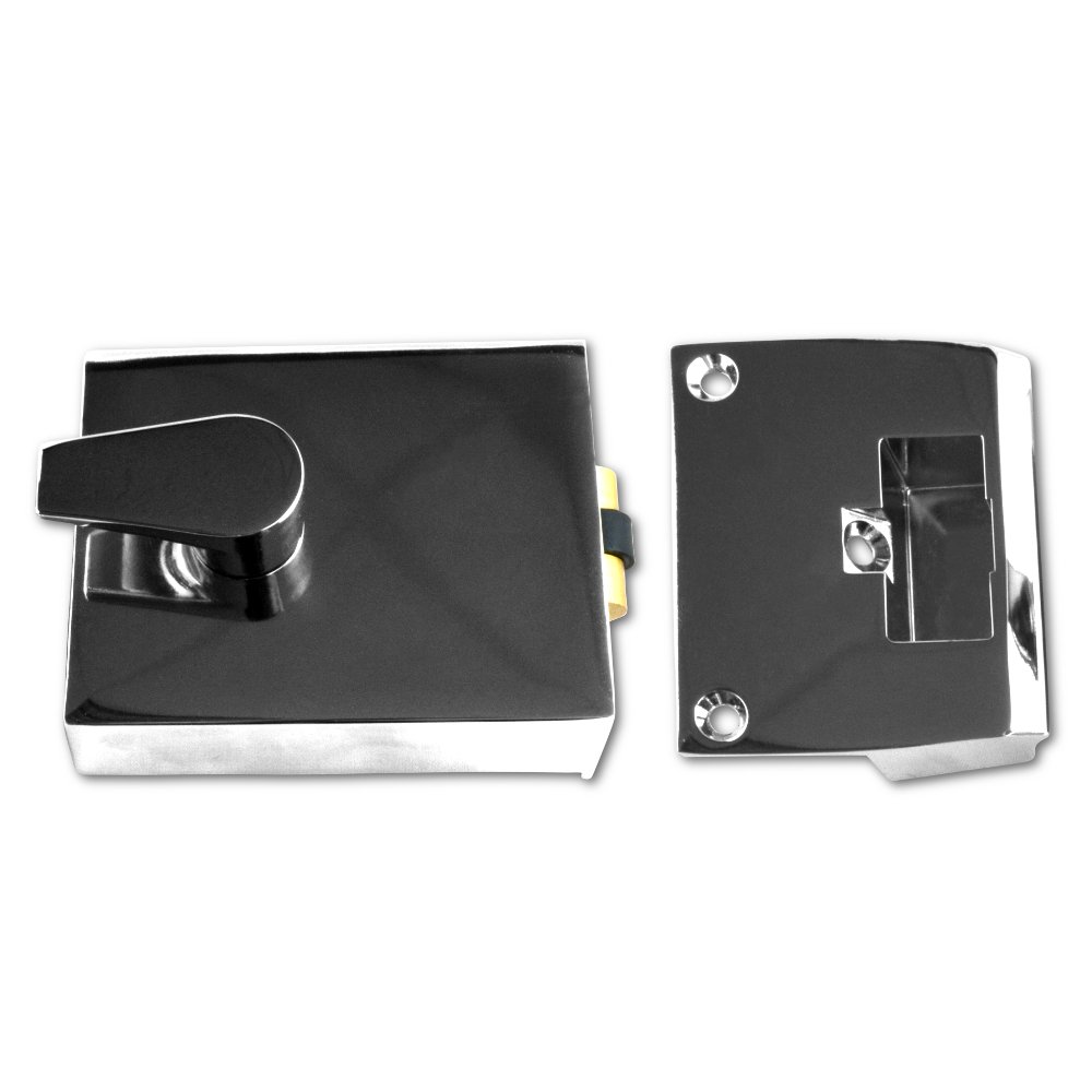 Union Silver Chrome Plated 60Mm 1158 Rollerbolt Nightlatch- Case Only