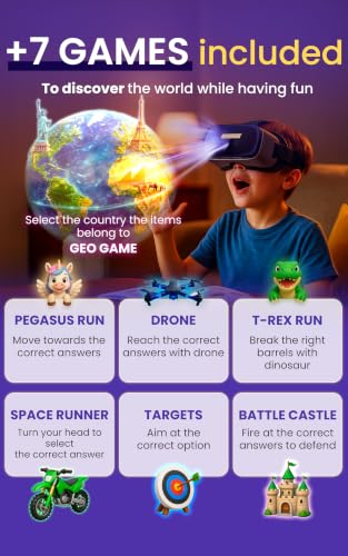 Image of Heromask VR Headset for Kids 5-12 . Geography Games Virtual Reality