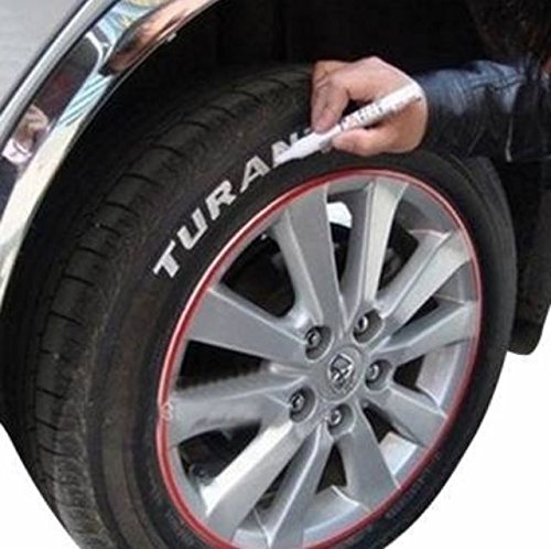 INION® 101934 WIT/WIT 2 stuks bandenmarkeerstiften voor auto, motorfiets, fietsbandenmarkeerstift bandenstift marker… - Image 4