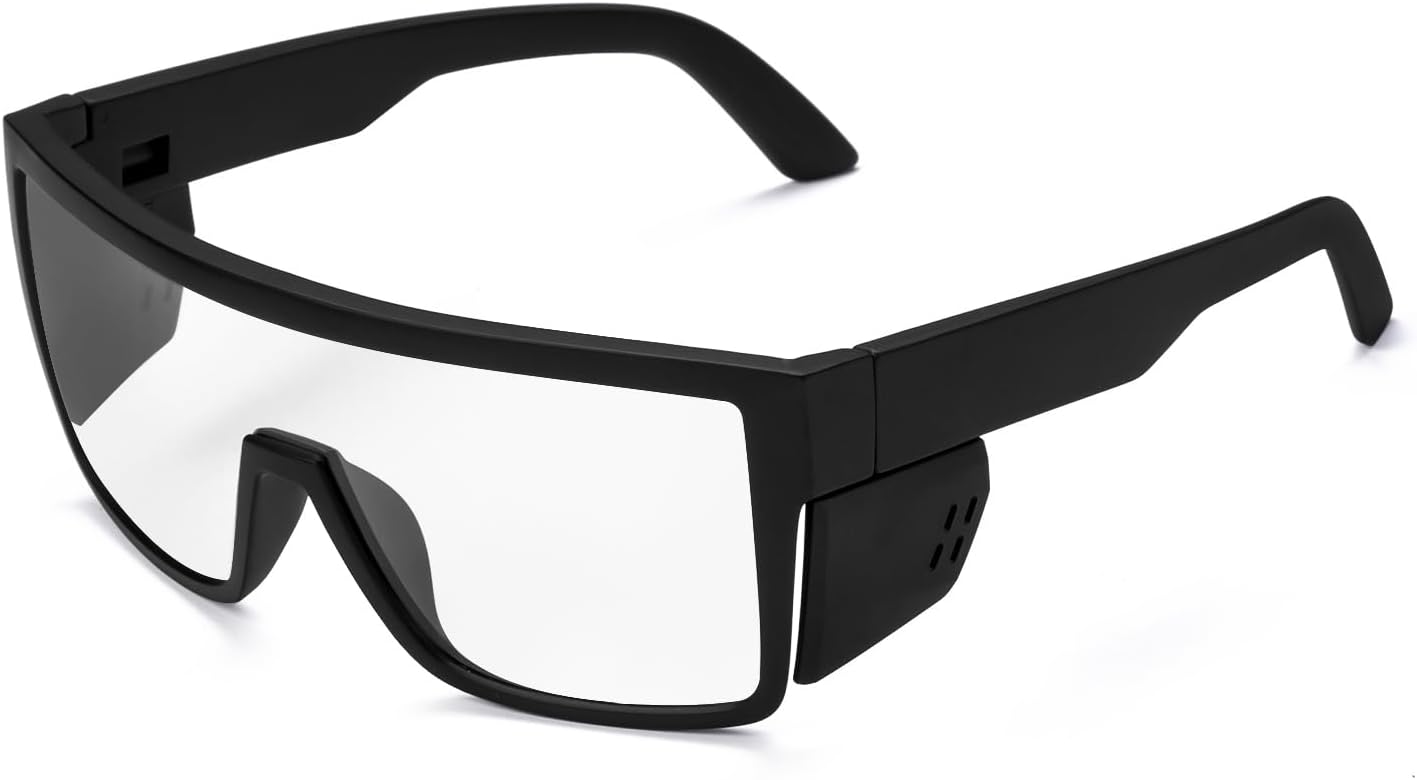UV400 Transition Photochromic Safety Glases Light to Dark Grey Lens ANSI Z87 Impact Approved