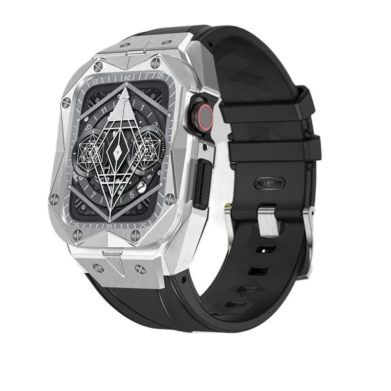 Bracelet Apple Watch 45mm Métal Anti-Choc Protection Intégrale Cadre