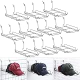 Yaocom 10 Pcs Wire Hat Rack Display for Slatwall, Grid, Pegboard, Metal Multifunctional Retail Shelves Organizer for Home Shop Store Boutique, Black