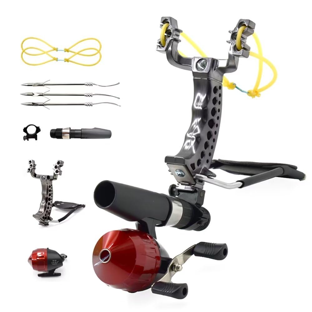 Slingshot, Wrist Rocket Slingshots for Adults, Professional Slingshots for Fishing Precision Slingshot Catapult with Hunting Slingshot Bands, Fishing Reel Slingshots for Hunting