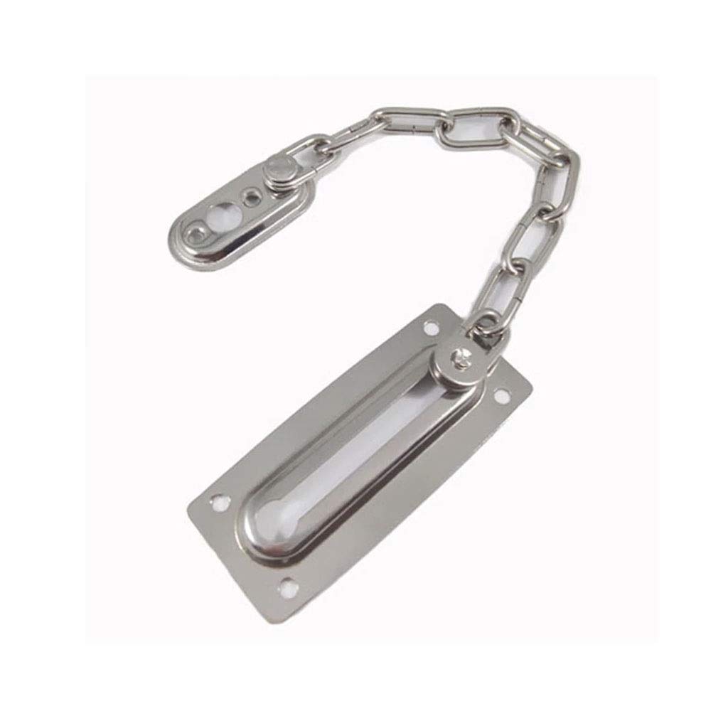Sliding Door Lock Chrome Chain Bolt Safety Hotel Office Security Gate Latch