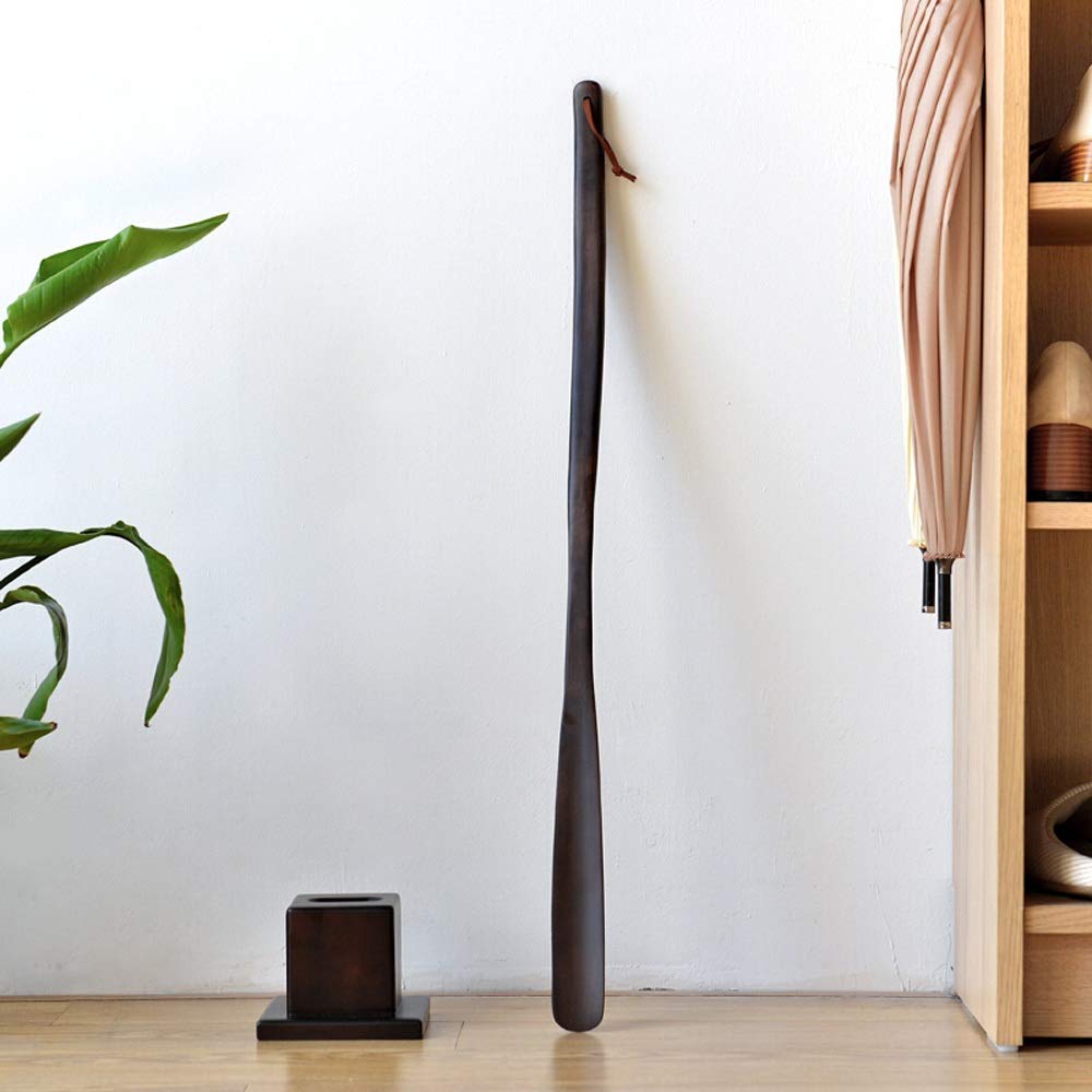 Calzadores de Madera Dea de 25/29 Pulgadas, Mango Largo de Maderaiza, para Hombres, Mujeres Y Niños/Brown/75Cm