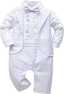 YiZYiF Baby,Clothing,Baby Boys 0-24m,Christening Gowns & Clothing YiZYiF Baby Boys Christening Dress Suit Romper Set White Baptism Outfits Church Communion Bodysuit Formal Event